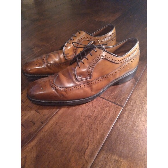 Leather Wingtip Oxford Dress Shoes Brown Lace Up Classic Style‎ main image 4